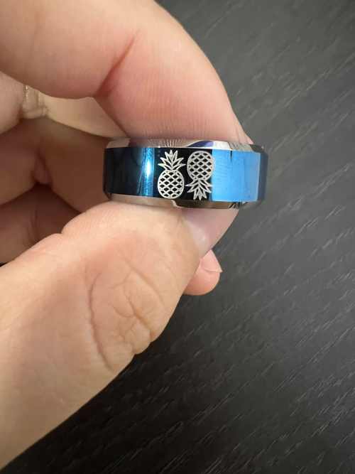 Double Pineapple Ring – Tungsten Lifestyle Symbol Band