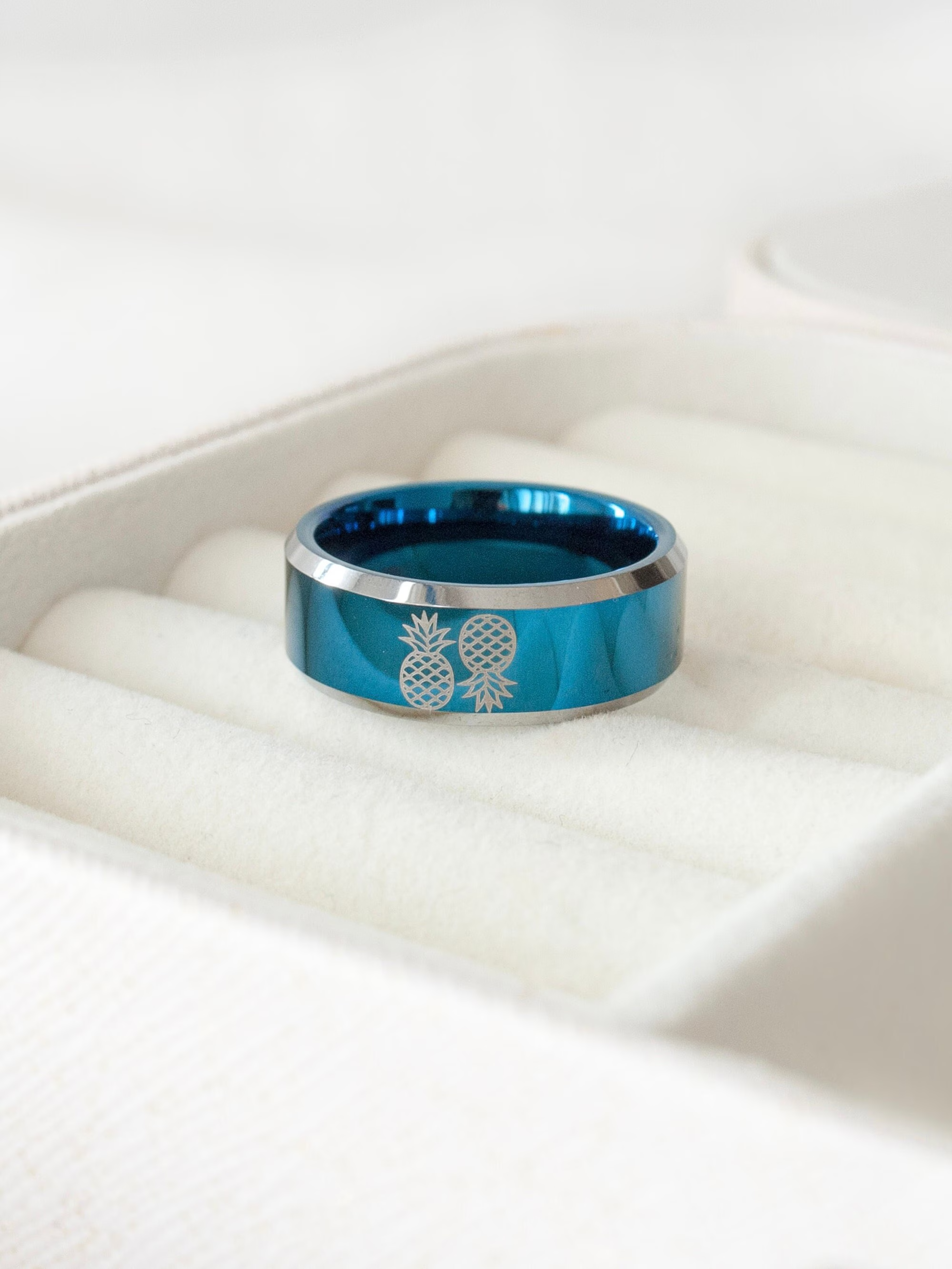 Double Pineapple Ring – Tungsten Lifestyle Symbol Band